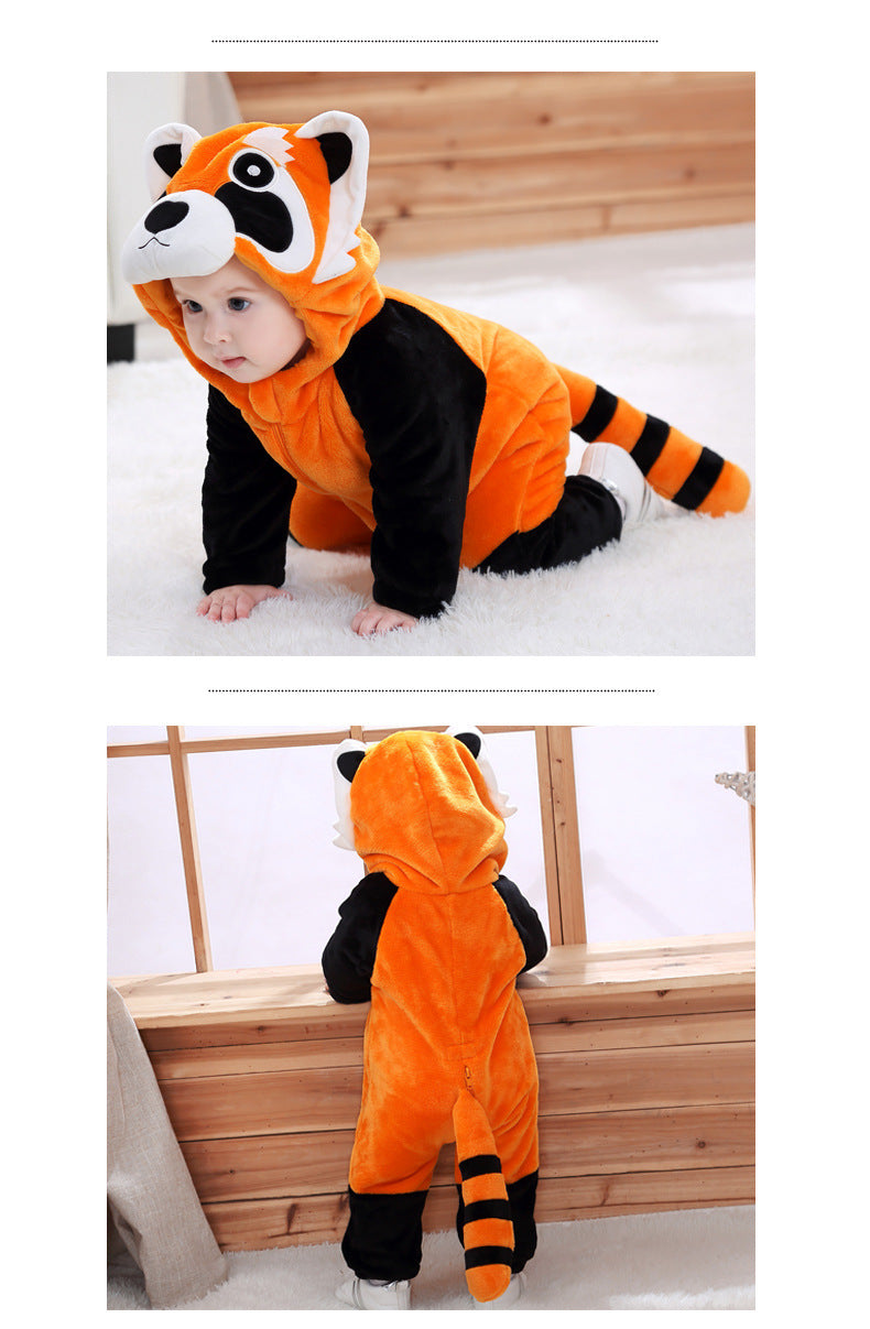 Tolo Rabbit Spring New Baby Spring Outwear Raccoon Single Layer Jumpsuit - Tolo Rabbit’s Raccoon Suit for Trendy Tiny