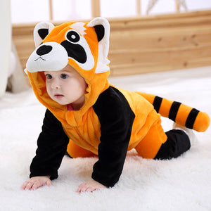 Tolo Rabbit Spring New Baby Spring Outwear Raccoon Single Layer Jumpsuit - Tolo Rabbit’s Raccoon Suit for Trendy Tiny