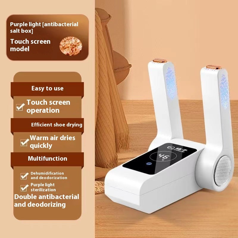 Touch Screen Rose Salt Box with Blue Light for Household Shoe Dryer and Dormitory Baking Warm - Teleplus household shoe