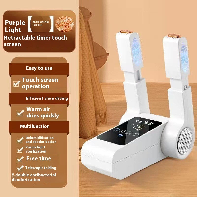 Touch Screen Rose Salt Box with Blue Light for Household Shoe Dryer and Dormitory Baking Warm - Teleplus household shoe