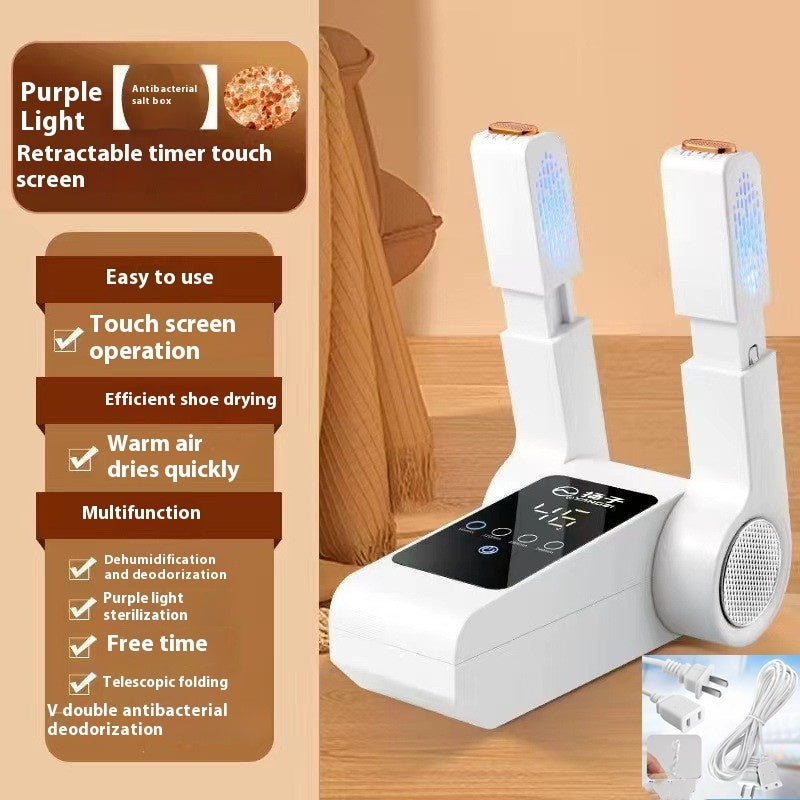 Touch Screen Rose Salt Box with Blue Light for Household Shoe Dryer and Dormitory Baking Warm - Teleplus household shoe
