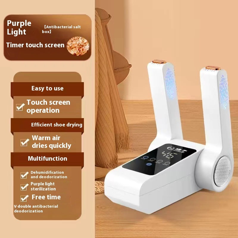 Touch Screen Rose Salt Box with Blue Light for Household Shoe Dryer and Dormitory Baking Warm - Teleplus household shoe