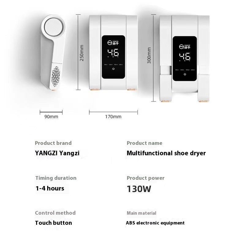 Touch Screen Rose Salt Box with Blue Light for Household Shoe Dryer and Dormitory Baking Warm - Teleplus household shoe
