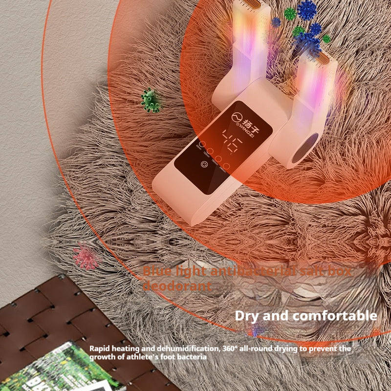 Touch Screen Rose Salt Box with Blue Light for Household Shoe Dryer and Dormitory Baking Warm - Teleplus household shoe