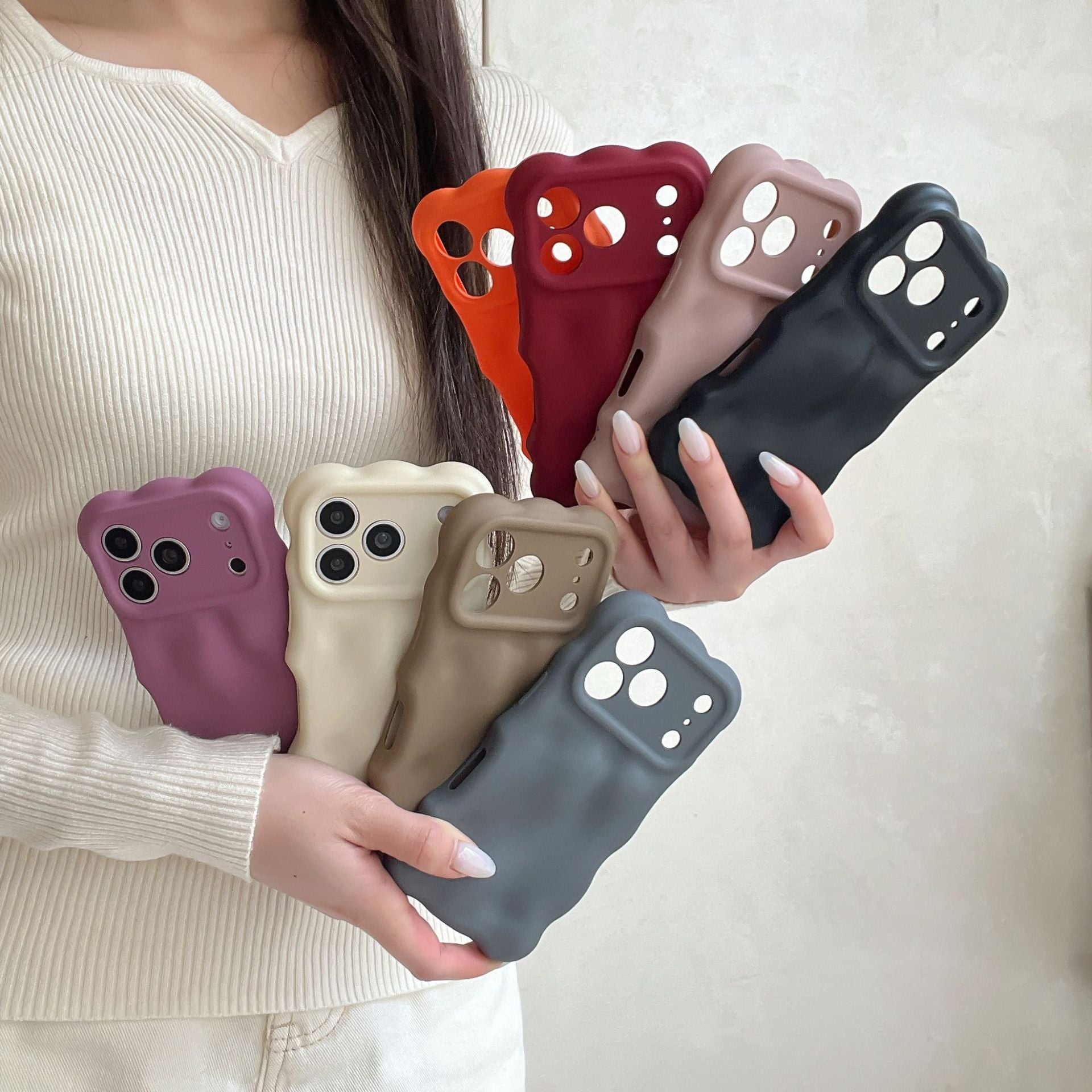 TPU Frosted Anti-Fall Case Compatible with iPhone Japanese Korean Style