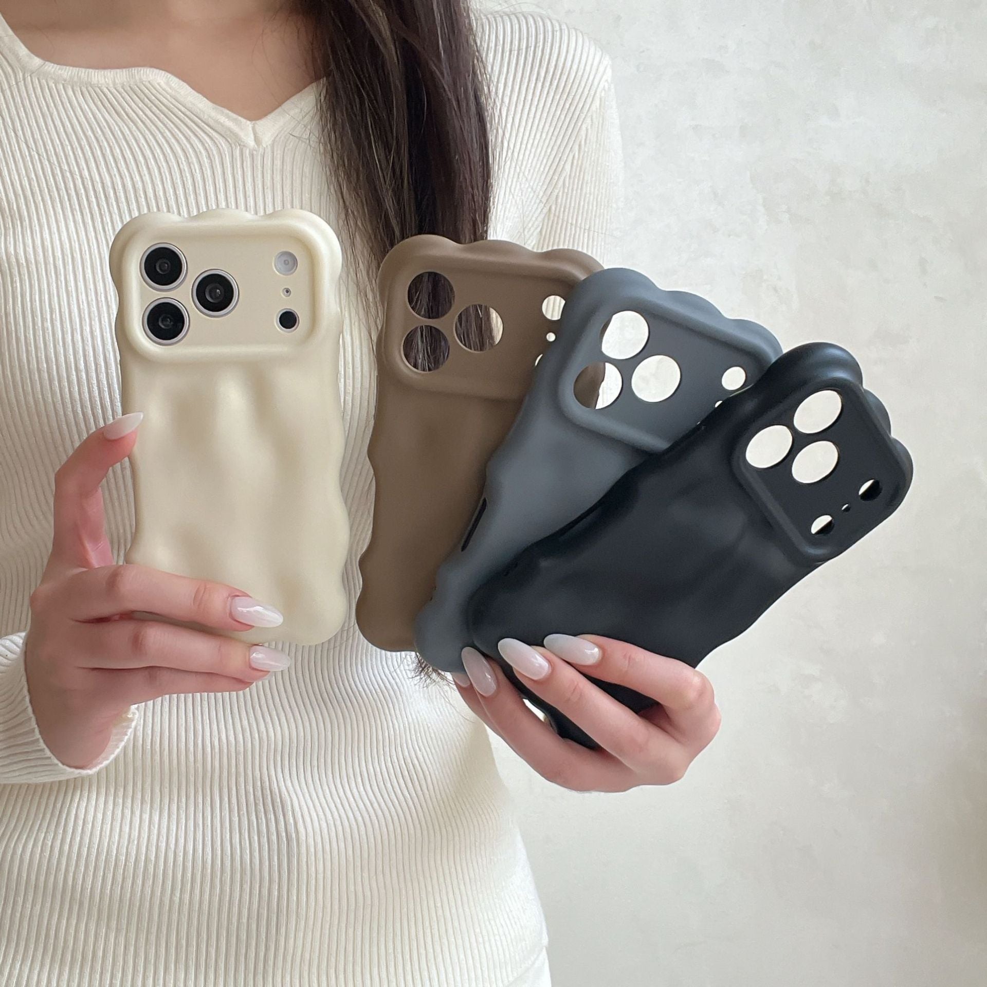 TPU Frosted Anti-Fall Case Compatible with iPhone Japanese Korean Style