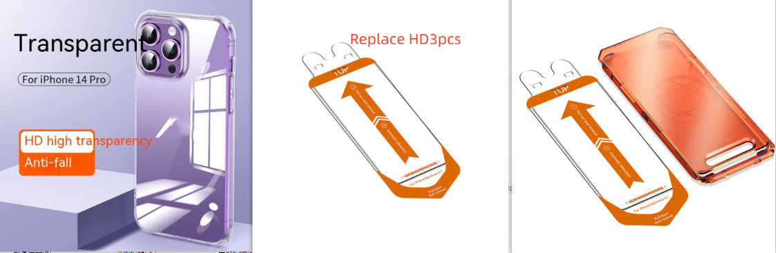 Transparent Black Shockproof Silicone Shell for iPhone with Screen Protector - Teleplus shell mobile phone screen