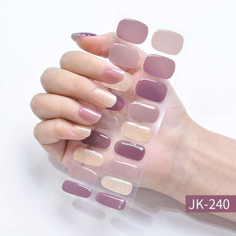 Transparent Cat Eye Aurora Wear Nail Stickers with 24 Designs - Teleplus cat eye aurora transparent wear nail