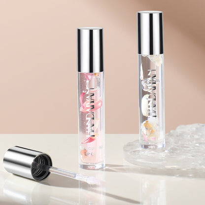Transparent Dried Flower Lip Gloss with Moisturizing and Repairing Benefits - Teleplus for transparent dried flower lip
