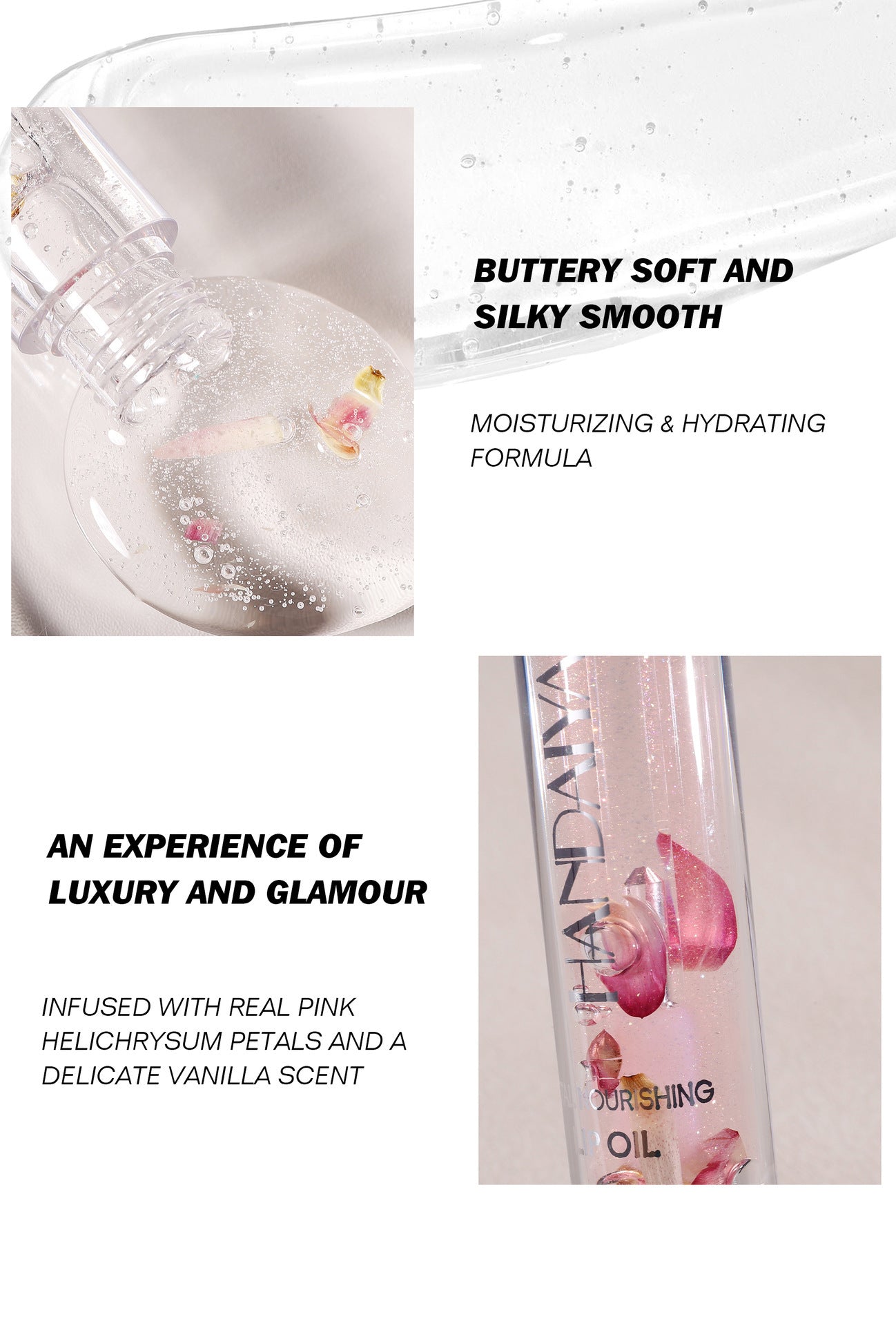Transparent Dried Flower Lip Gloss with Moisturizing and Repairing Benefits - Teleplus for transparent dried flower lip