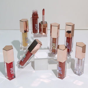 Transparent Lip Gloss with Lasting Moisturize and Brightening Highlight - Teleplus Moisturizing transparent lip gloss