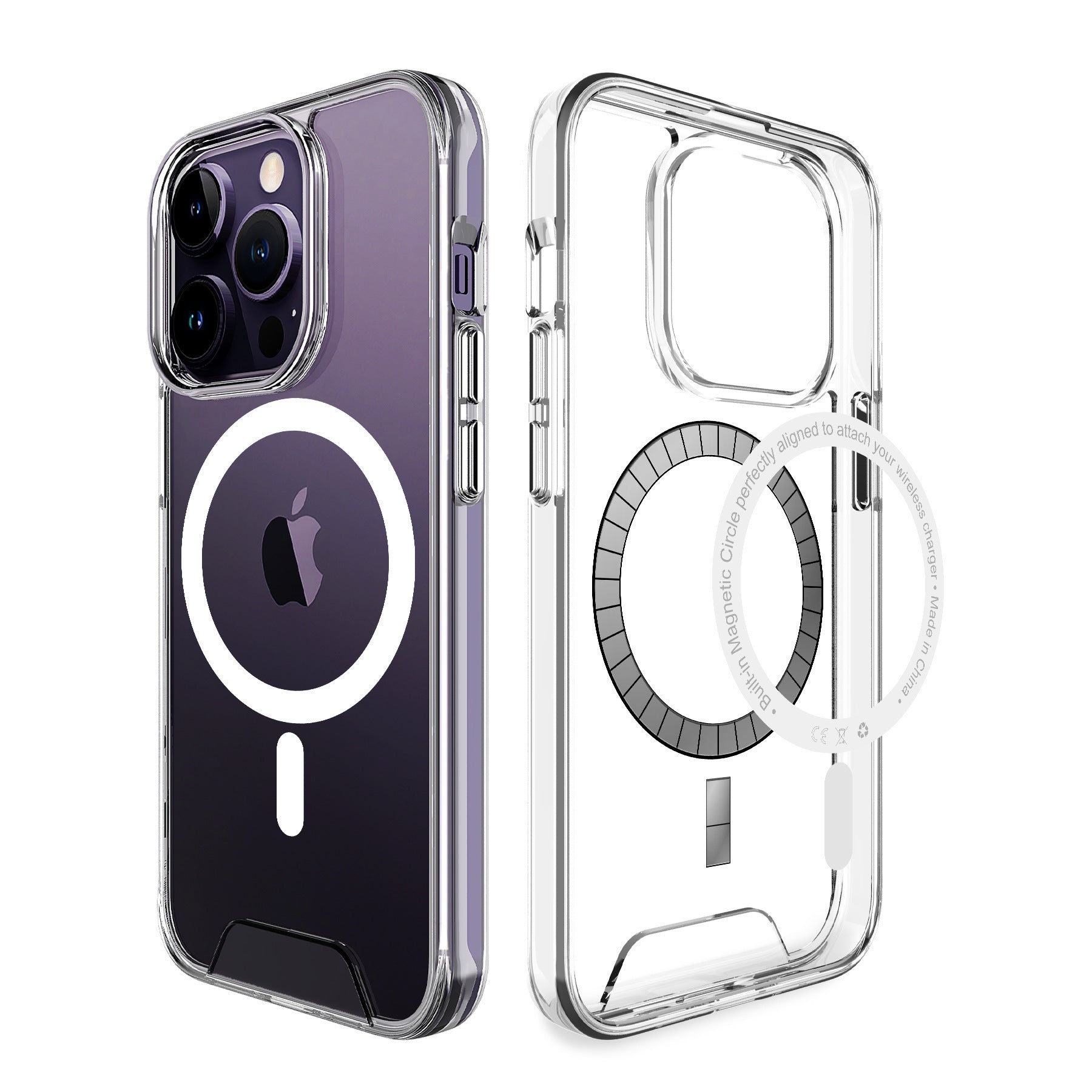 Transparent Magnetic Acrylic Phone Case with Shockproof and Anti-Fall Features - for the Sneaky Minimalist transparent