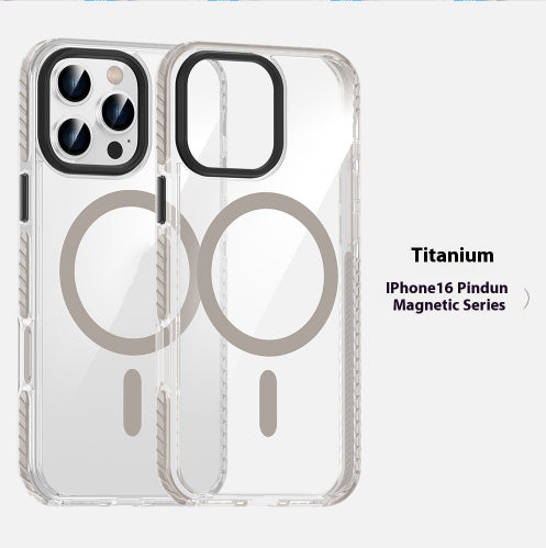 Transparent Magnetic Phone Case Suitable For Anti-fall Shell Protective Case - Transparent Magnetic Phone Case