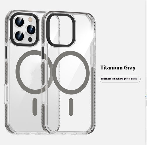 Transparent Magnetic Phone Case Suitable For Anti-fall Shell Protective Case - Transparent Magnetic Phone Case