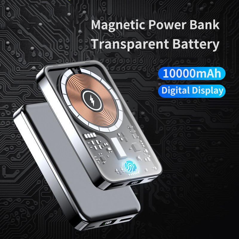 Transparent Magnetic Power Bank 22.5W Fast Charge - Transparent Magnetic Power Bank 22.5W Fast Charge