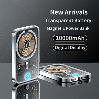 Transparent Magnetic Power Bank 22.5W Fast Charge - Transparent Magnetic Power Bank 22.5W Fast Charge