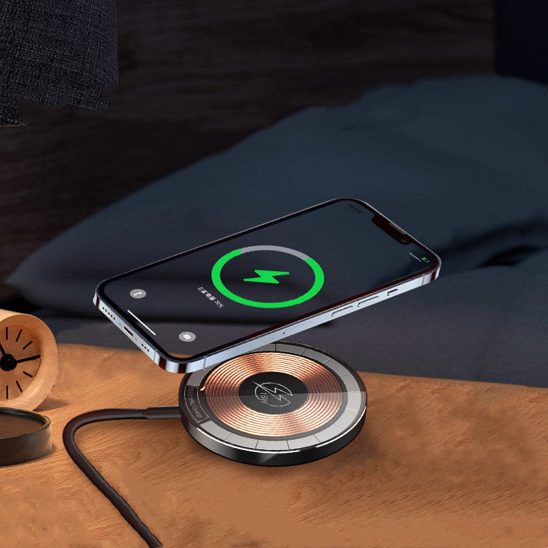 Transparent Magnetic Wireless Charger Phone Electrical Desktop Round Fast - Charge Your Phone Like a Magician’s Trick