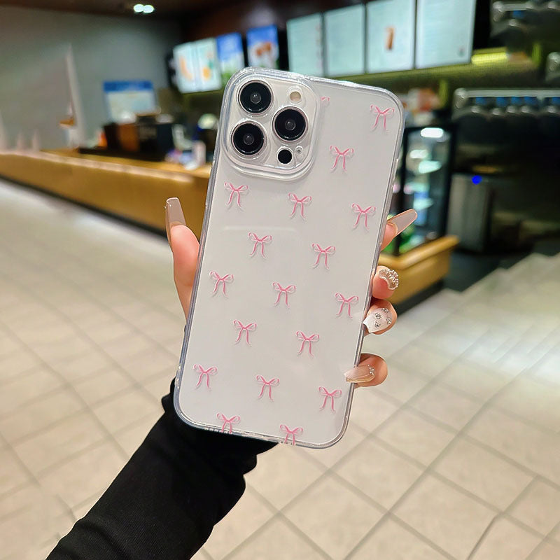 Transparent Phone Case EF Shockproof TPU for Sweet Protection - versatile bow tie transparent phone case sweet