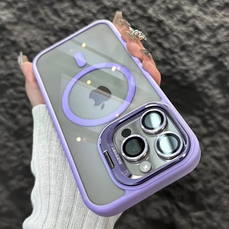 Transparent Phone Case with Invisible Bracket Shockproof Heat Dissipation - and invisible bracket transparent phone case