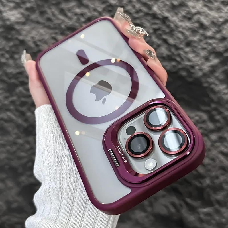 Transparent Phone Case with Invisible Bracket Shockproof Heat Dissipation - and invisible bracket transparent phone case