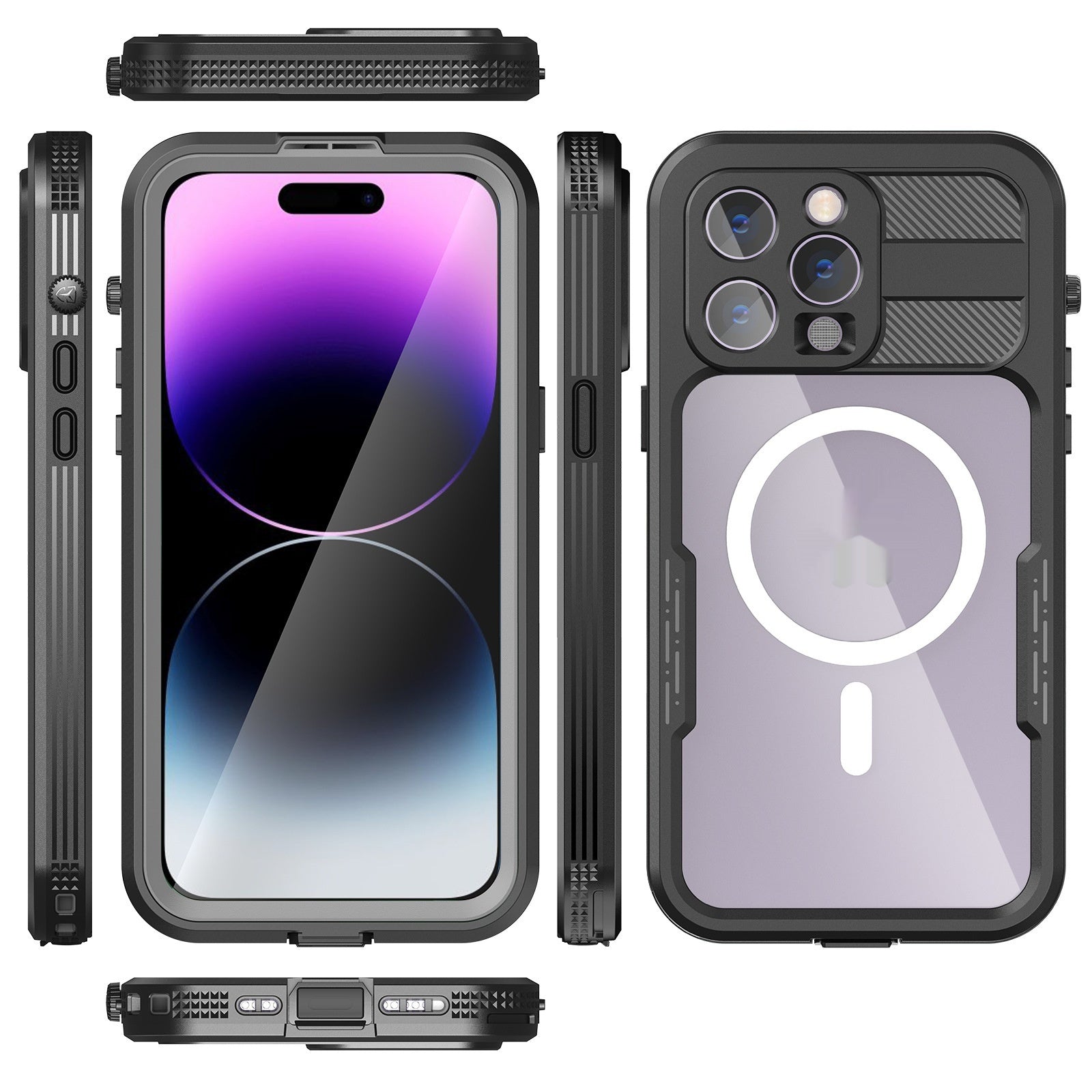 Transparent Shockproof TPU Waterproof Phone Case for Diving and Full Coverage - waterproof phone case diving cover fully