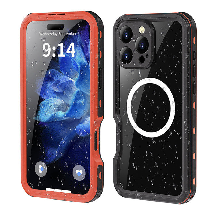 Transparent Shockproof TPU Waterproof Phone Case for Diving and Full Coverage - waterproof phone case diving cover fully