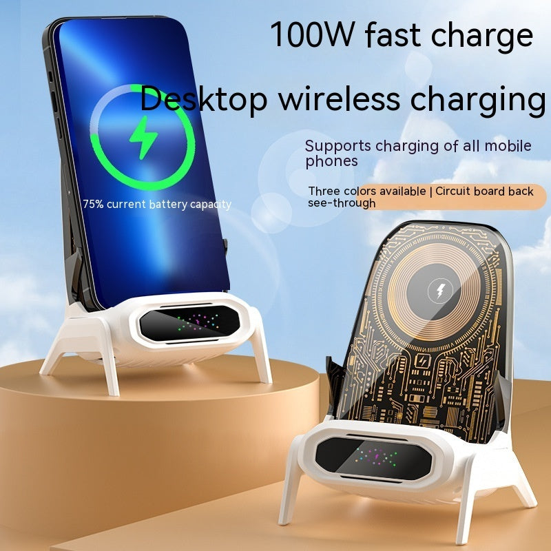 100W Transparent Chair Wireless Charger Sets in White Blue Pink for Comfortable Charging - Lazy Phones chair wireless