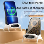 Transparent Small Chair Wireless Charger Mobile Phone Stand - 100W Transparent Chair Wireless Charger for Lazy Phones