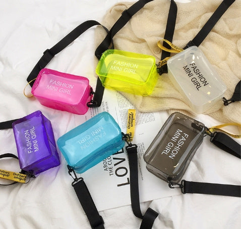 Transparent Square Fashion Jelly Single Shoulder Women’s Bag in Multiple Colors - Teleplus transparent square fashion