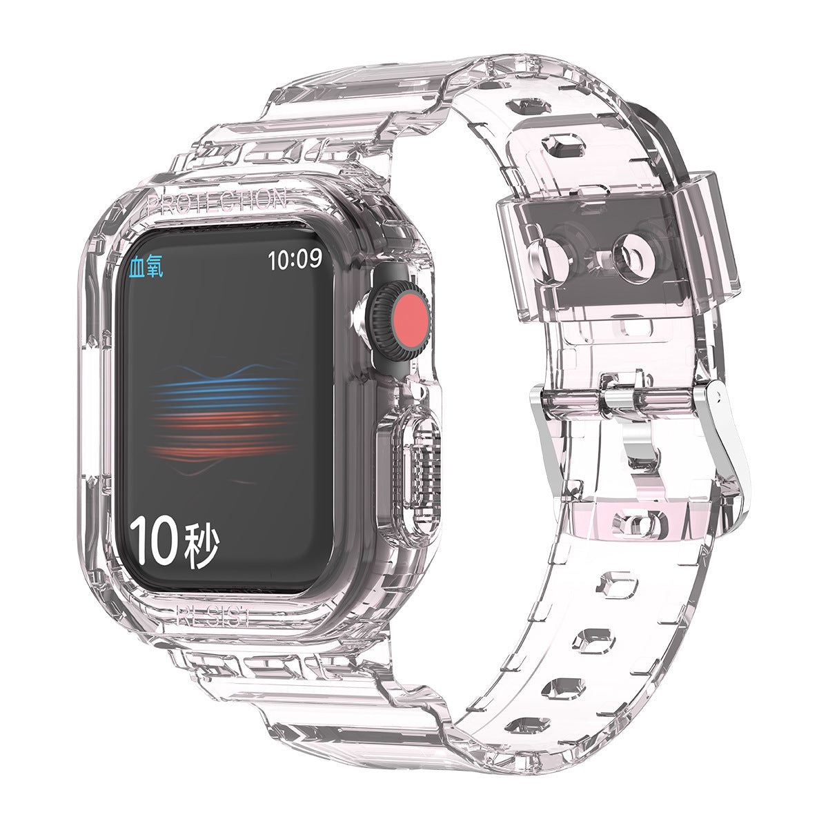 Transparent TPU Watch Strap Glacier Tpu for Durable Fit - Teleplus glacier watch strap tpu transparent