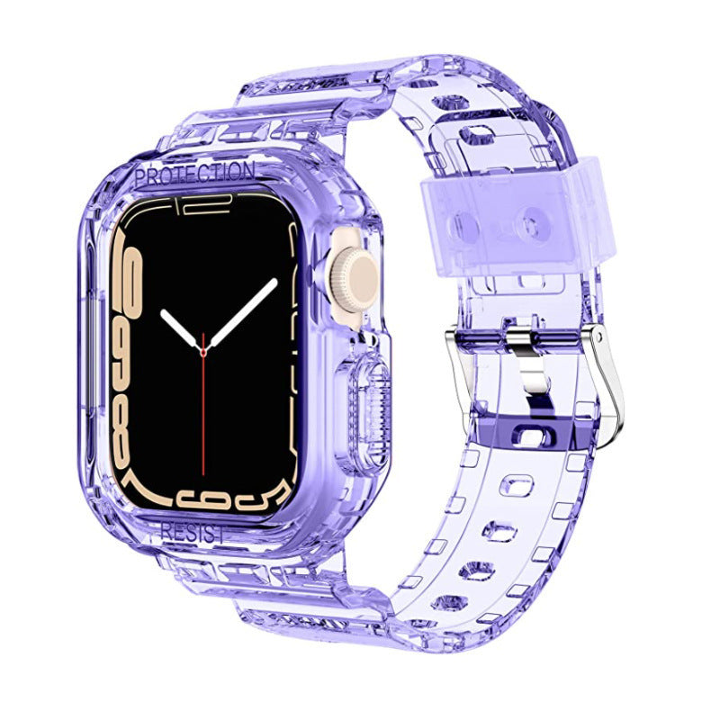 Transparent TPU Watch Strap Glacier Tpu for Durable Fit - Teleplus glacier watch strap tpu transparent