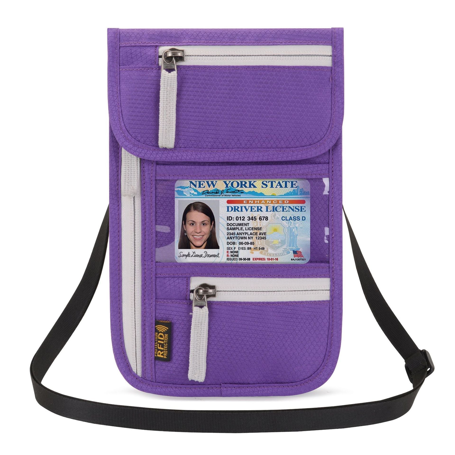 Travel Abroad Document Package Multi-functional Waterproof Neck Passport Holder - Passport Holder That Keeps Your Bag