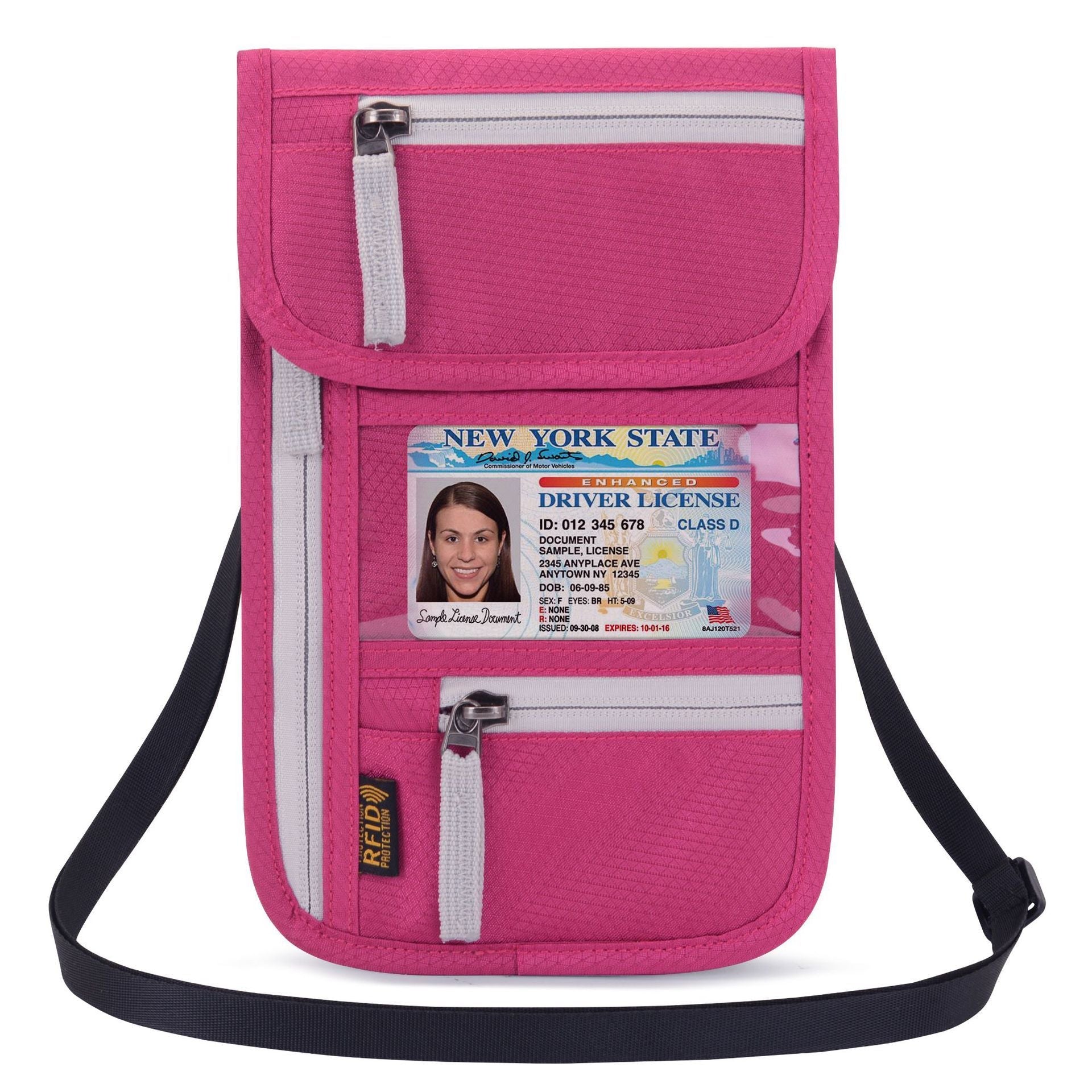 Travel Abroad Document Package Multi-functional Waterproof Neck Passport Holder - Passport Holder That Keeps Your Bag