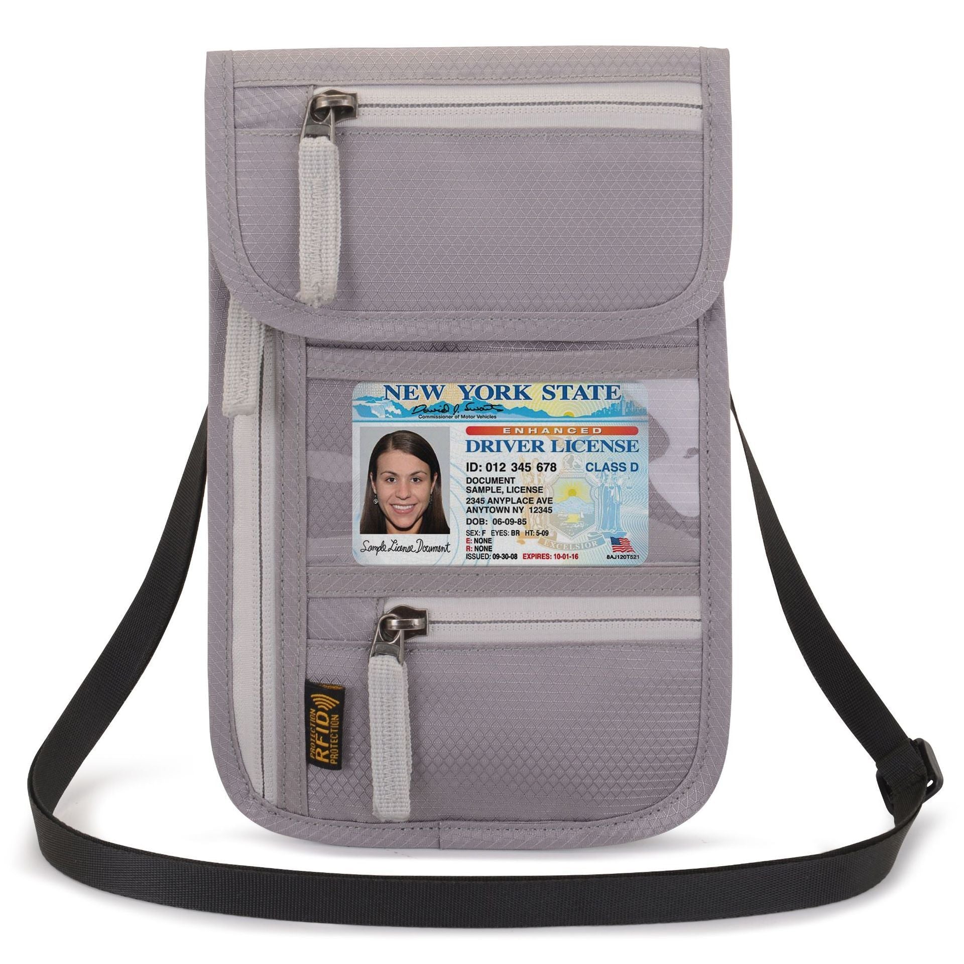 Travel Abroad Document Package Multi-functional Waterproof Neck Passport Holder - Passport Holder That Keeps Your Bag