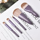 Travel Makeup Brush Set with Mirror and Soft Suit Hair in Various Colors - travel makeup brush mirror suit soft hair