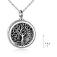 Tree of Life Photo Locket Urn Cremation Necklace Sterling Silver Retro Silver - Cherish Memories with a Tree of Life