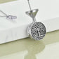 Tree of Life Urn Cremation Jewelry Necklace for Ashes in Sterling Silver Retro - Tree of Life Urn Necklace for Ashes