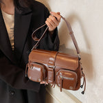 Trendy Girl Underarm Bag with Cool Texture and Stylish Sewn PU Material - Teleplus Style texture trendy cool hot girl