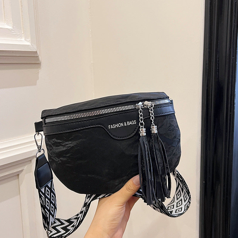 Trendy Simple Shoulder Bag with Letter Pack Fashion PU Material - Teleplus letter pack fashion trendy simple shoulder