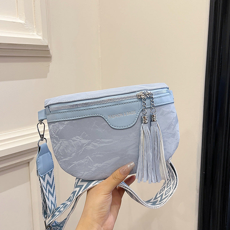 Trendy Simple Shoulder Bag with Letter Pack Fashion PU Material - Teleplus letter pack fashion trendy simple shoulder