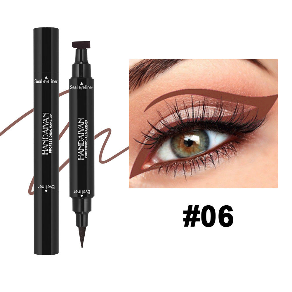 Triangle Seal Color Double Head Liquid Eyeliner in Multiple Shades - Teleplus triangle seal color double head liquid