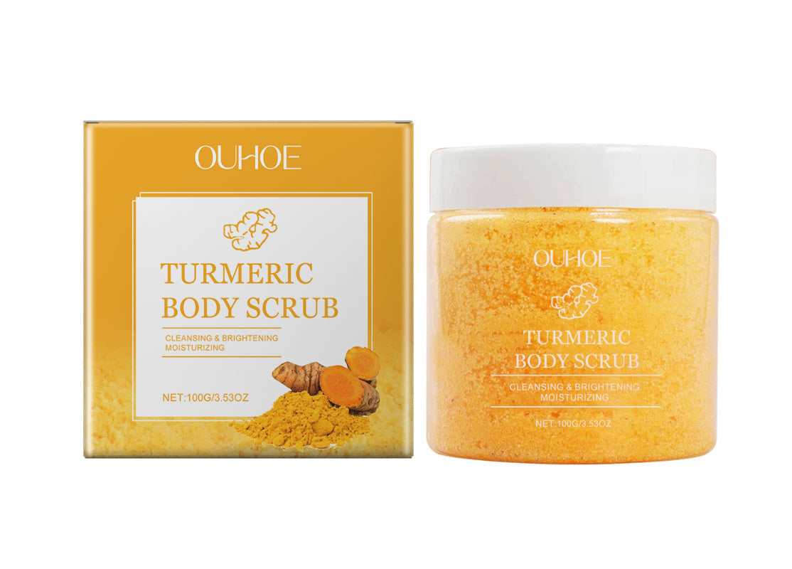 Turmeric Body Scrub with Coconut Oil and Vitamin E for Smooth Skin - turmeric body scrub