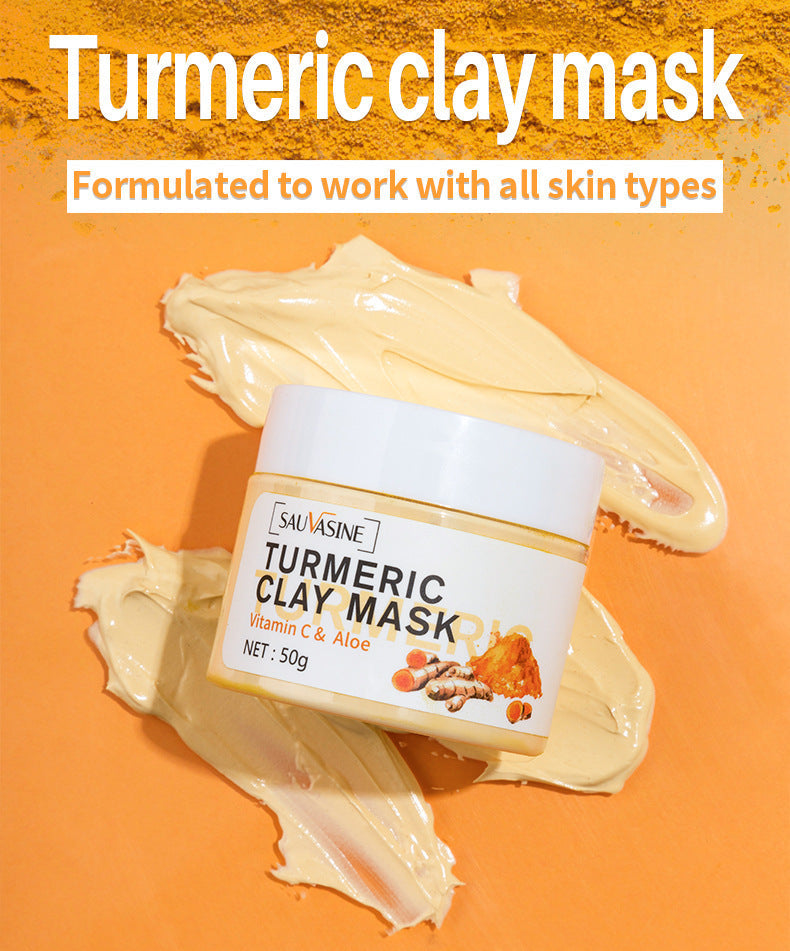 Turmeric Clay Mask Hydrating and Moisturizing for All Skin Types - Glowing Fun turmeric clay mask hydrating moisturizing