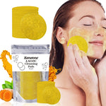 Turmeric Exfoliating Cleansing Pads Compressed Facial Sponges Skin Care Tools For Face Clogged Pores Excess Oil