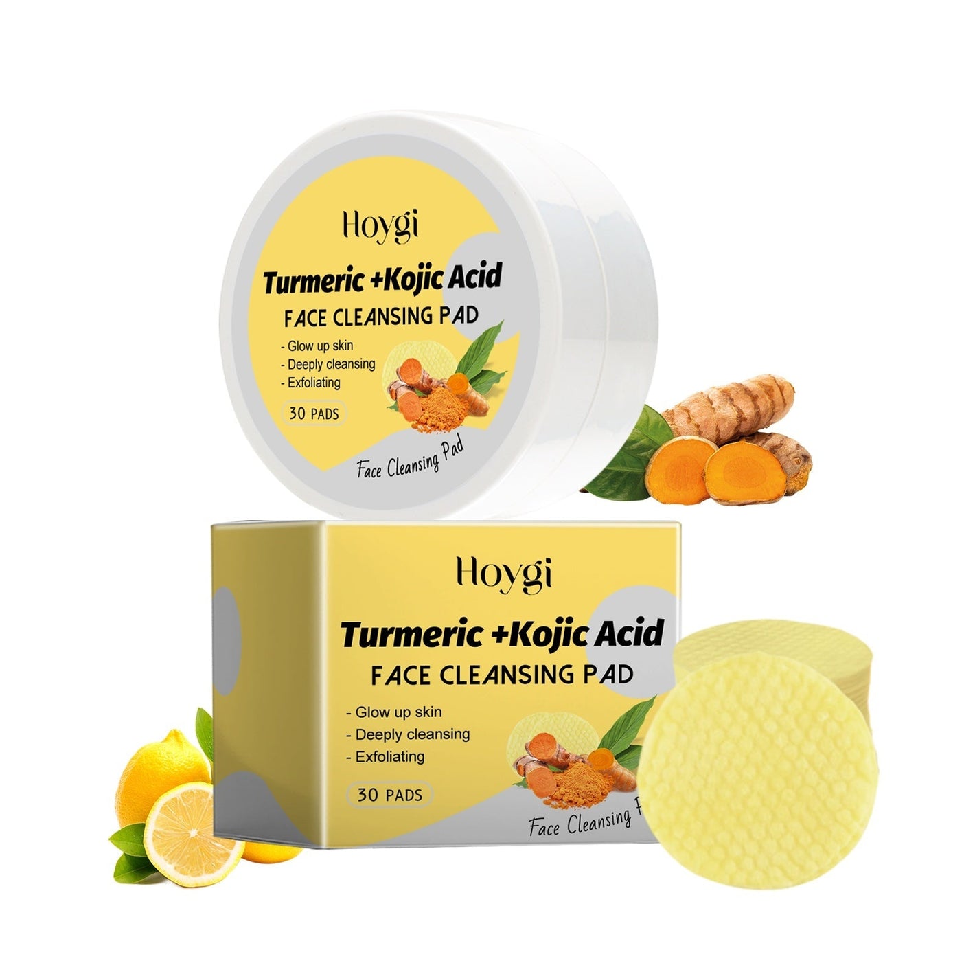 Turmeric Kojic Acid Cleansing Pad - Kojic Acid Cleansing Pad for a Turmeric Triumph