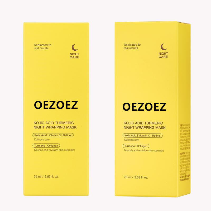 Turmeric Night Tearing Hydrating Mask with Brush for Facial Skin Care - Teleplus turmeric night tearing mask hydrating