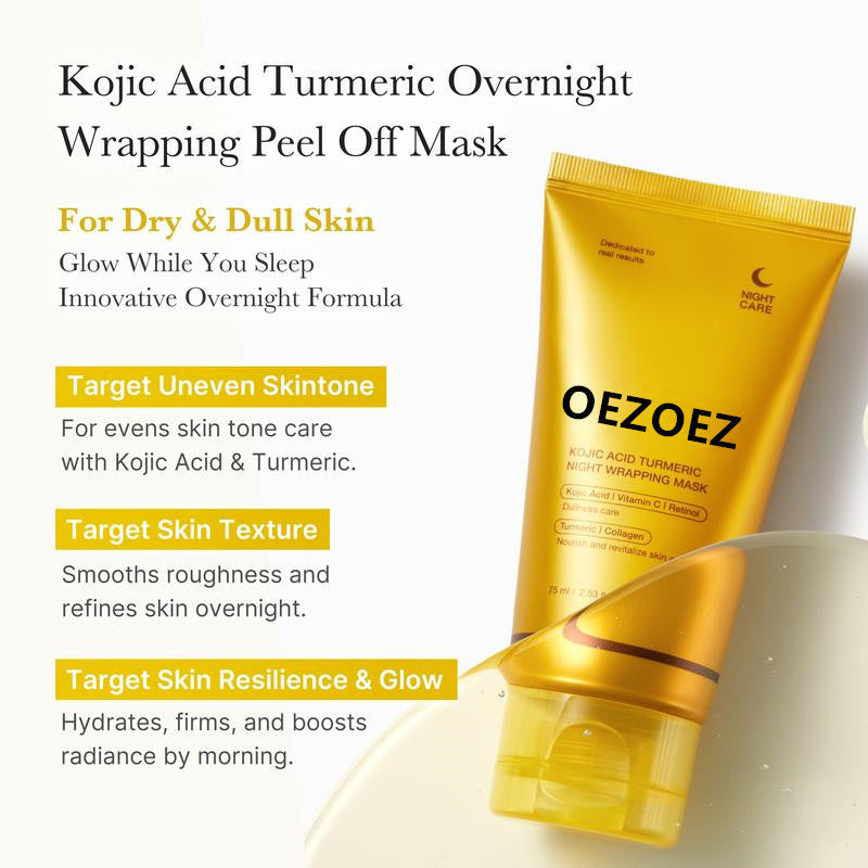 Turmeric Night Tearing Hydrating Mask with Brush for Facial Skin Care - Teleplus turmeric night tearing mask hydrating