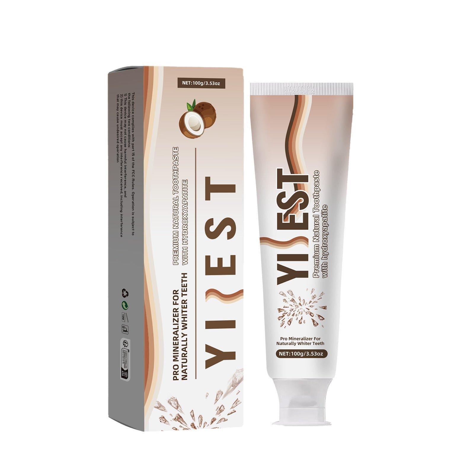 Tut Mint Toothpaste with Nano Hydroxyapatite and Coconut Flavor 100g - nano hydroxyapatite deodorant tooth tut mint