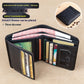 Two-Fold Yellow and Brown Cowhide Wallet with Anti-Theft RFID Blocking in the United States - Slim for Men Anticipating