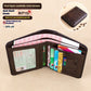Two-Fold Yellow and Brown Cowhide Wallet with Anti-Theft RFID Blocking in the United States - Slim for Men Anticipating